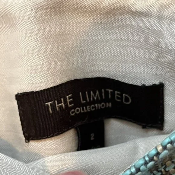 Limited Collection Tweed Lined Skirt Womens Sz 2 Plaid Knee Length Career Wear - Picture 3 of 5